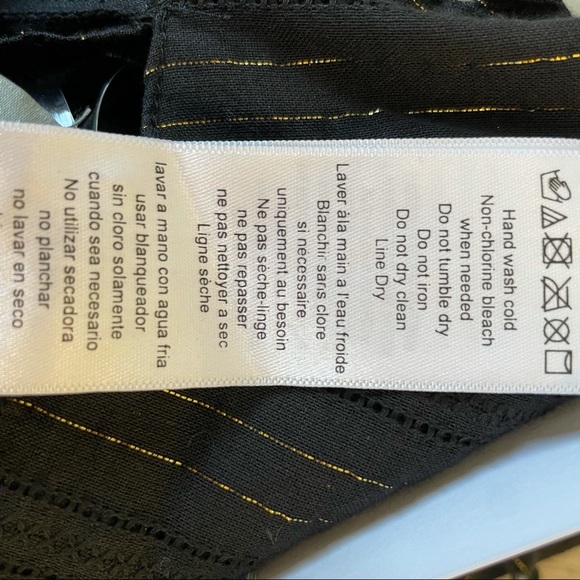 NWT La Blanca Black Cut out Front Tie Dress in XS - Picture 11 of 11